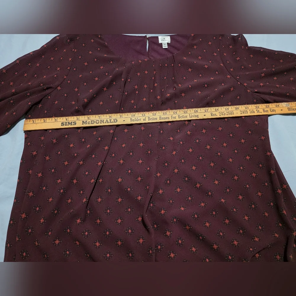 NWOT Dressbarn Size 2X Long Sleeve Blouse - Picture 6 of 12